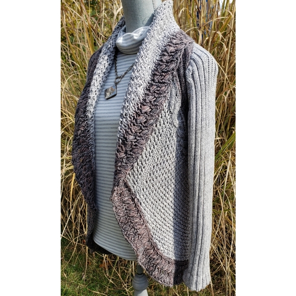 CAbi Sweaters - CAbi Chunky Crochet Knit Cardigan Sweater S